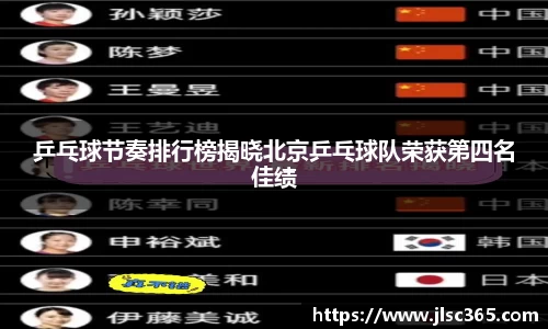 乒乓球节奏排行榜揭晓北京乒乓球队荣获第四名佳绩